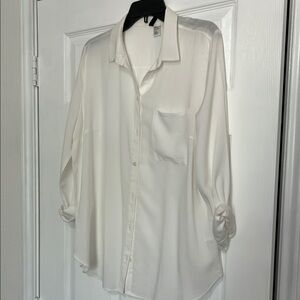 Divided by H&M Ivory Button-Up Shirt